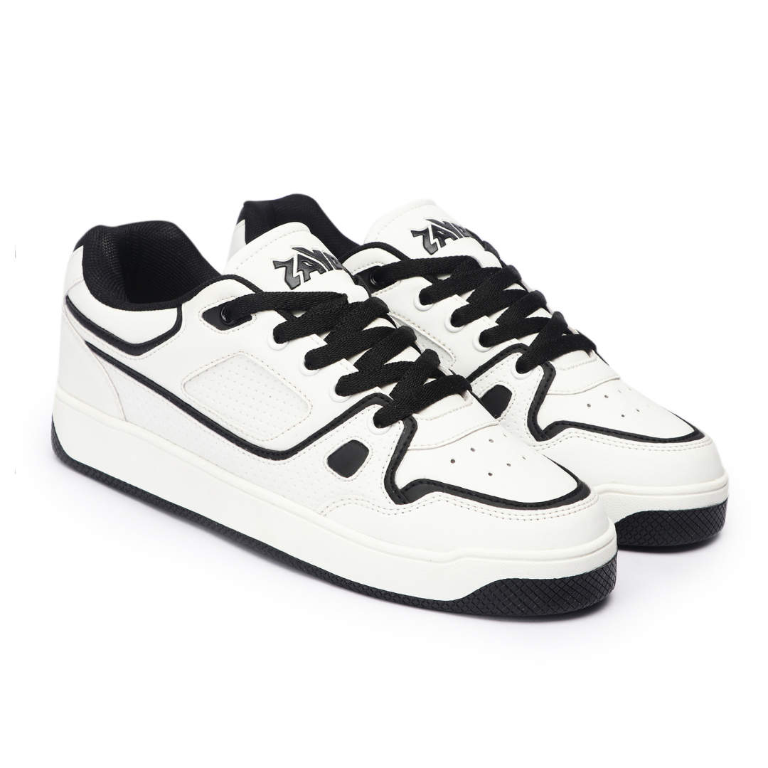 Black and white casual sneakers sales