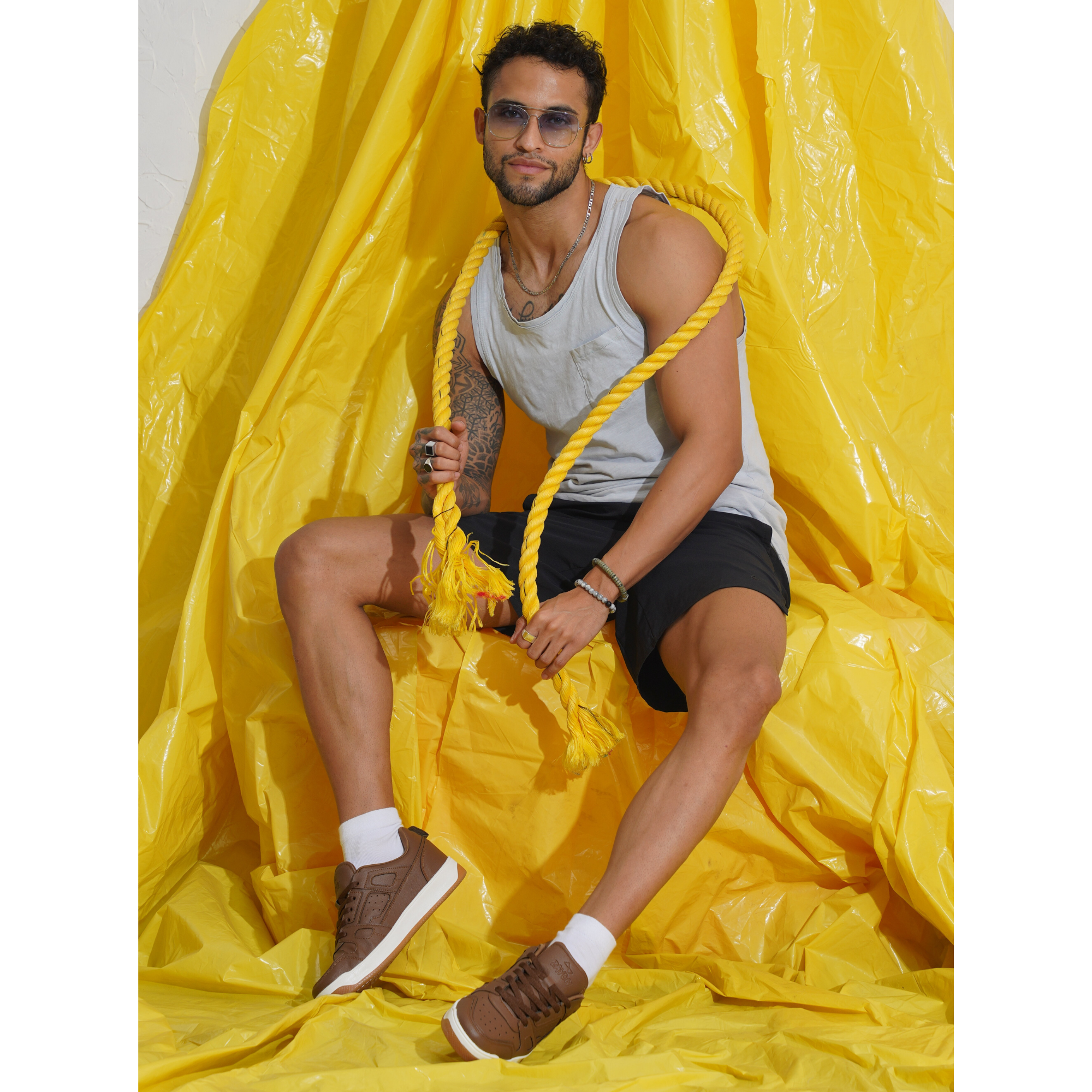 CLUB Brown White Men's casual sneaker