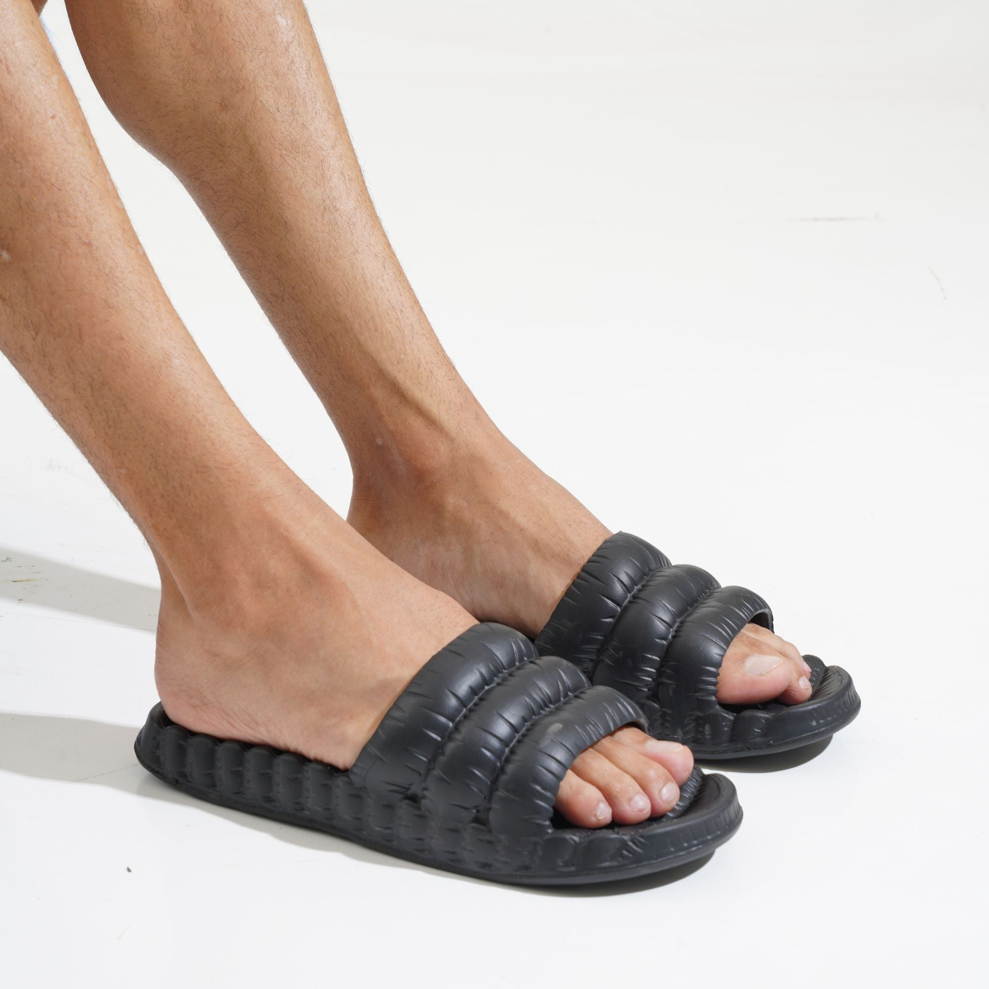Buy RITA Men's Denim Flip Flops - Black at Amazon.in