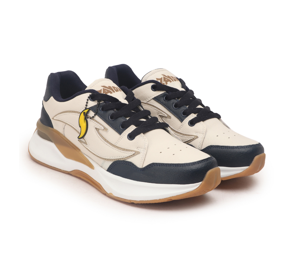 MARSH Beige Navy Men's casual sneaker