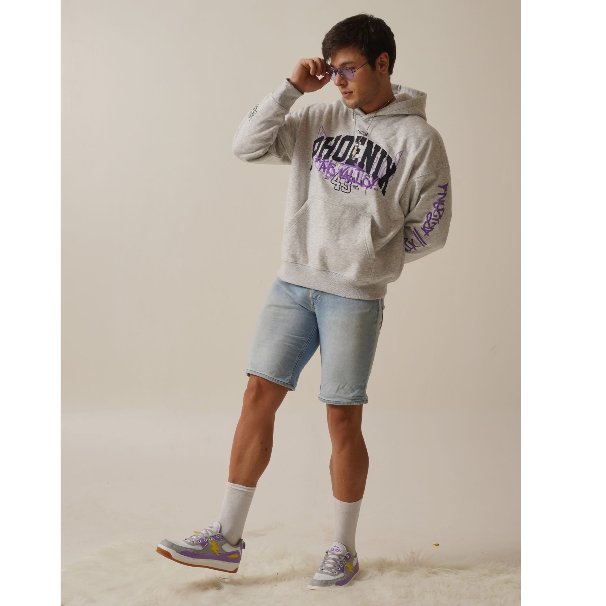 FONZY Purple L.Grey Men's casual sneaker