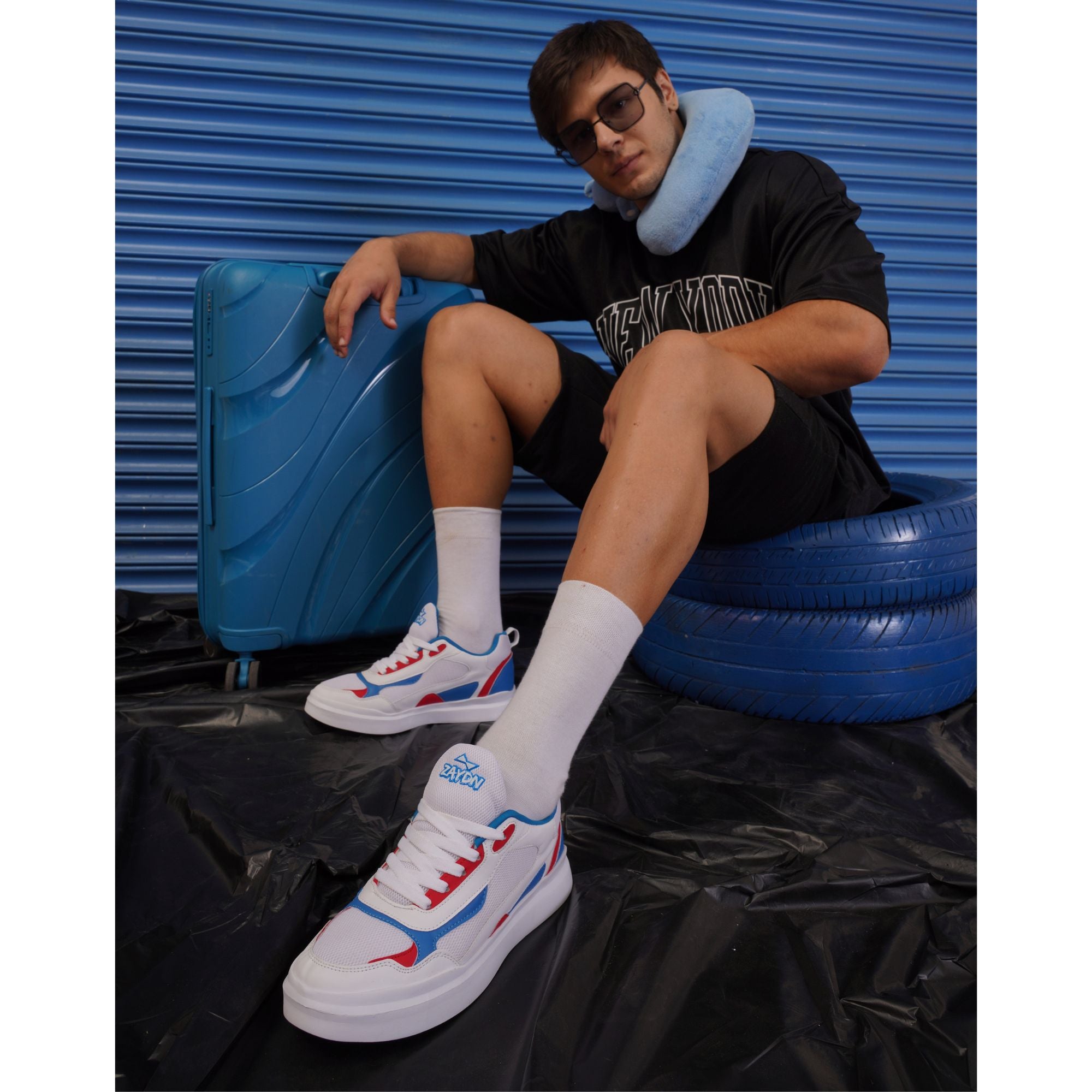Mens Casual Shoes Fashion All Season Men Casual Shoes Flat Non Slip Sole  Lace Up Breathable And Comfortable Colorblock Casual Shoes for Men Cloth  Blue 44 - Walmart.com
