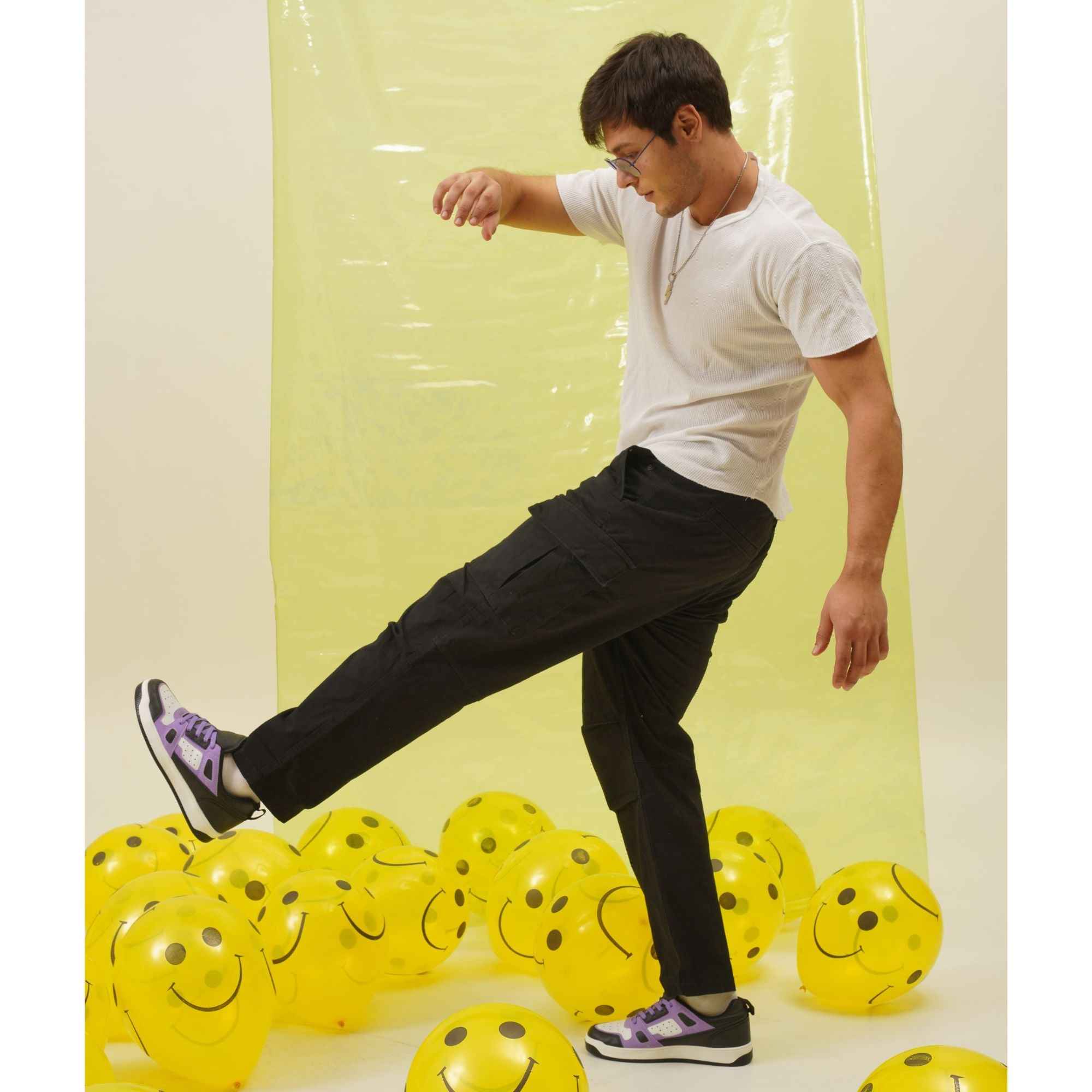 ASH Black Purple Men's casual sneaker